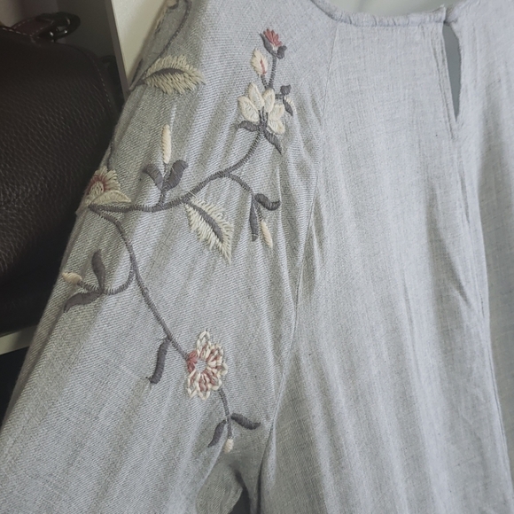 Lauren Conrad boho embroidered tunic blouse XL - Picture 5 of 8